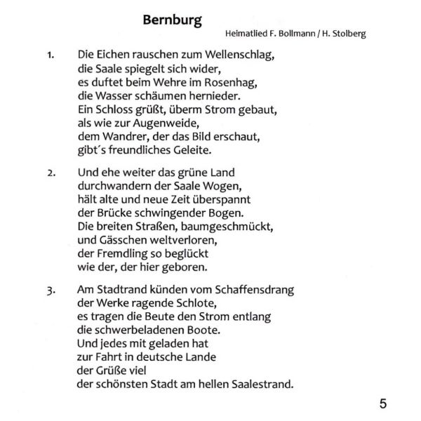 CD Weinverein Heimatlied 'Bernburg'